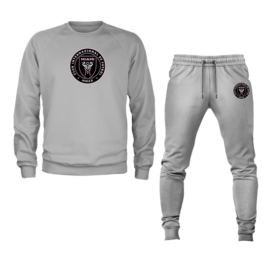 Men's Inter Miami FC Crewneck Sweatshirt Joggers Suit