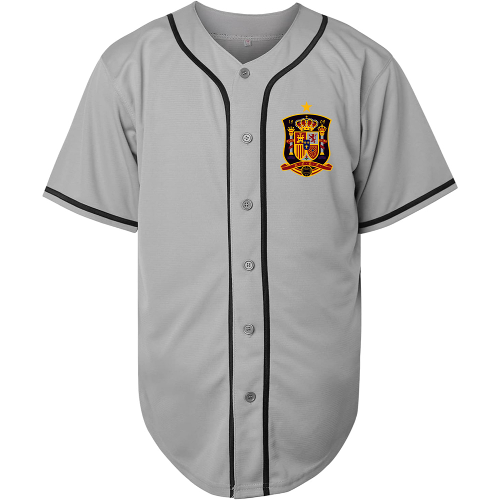 Men's Spain National Soccer Team Baseball Jersey