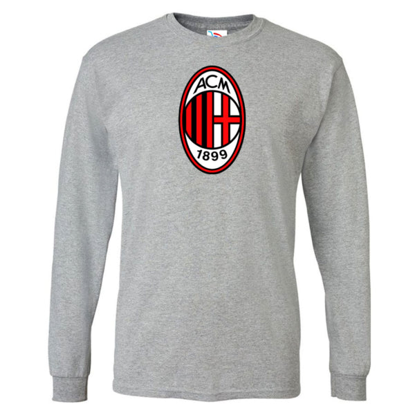 Youth Kids AC Milan Soccer Long Sleeve T-Shirt