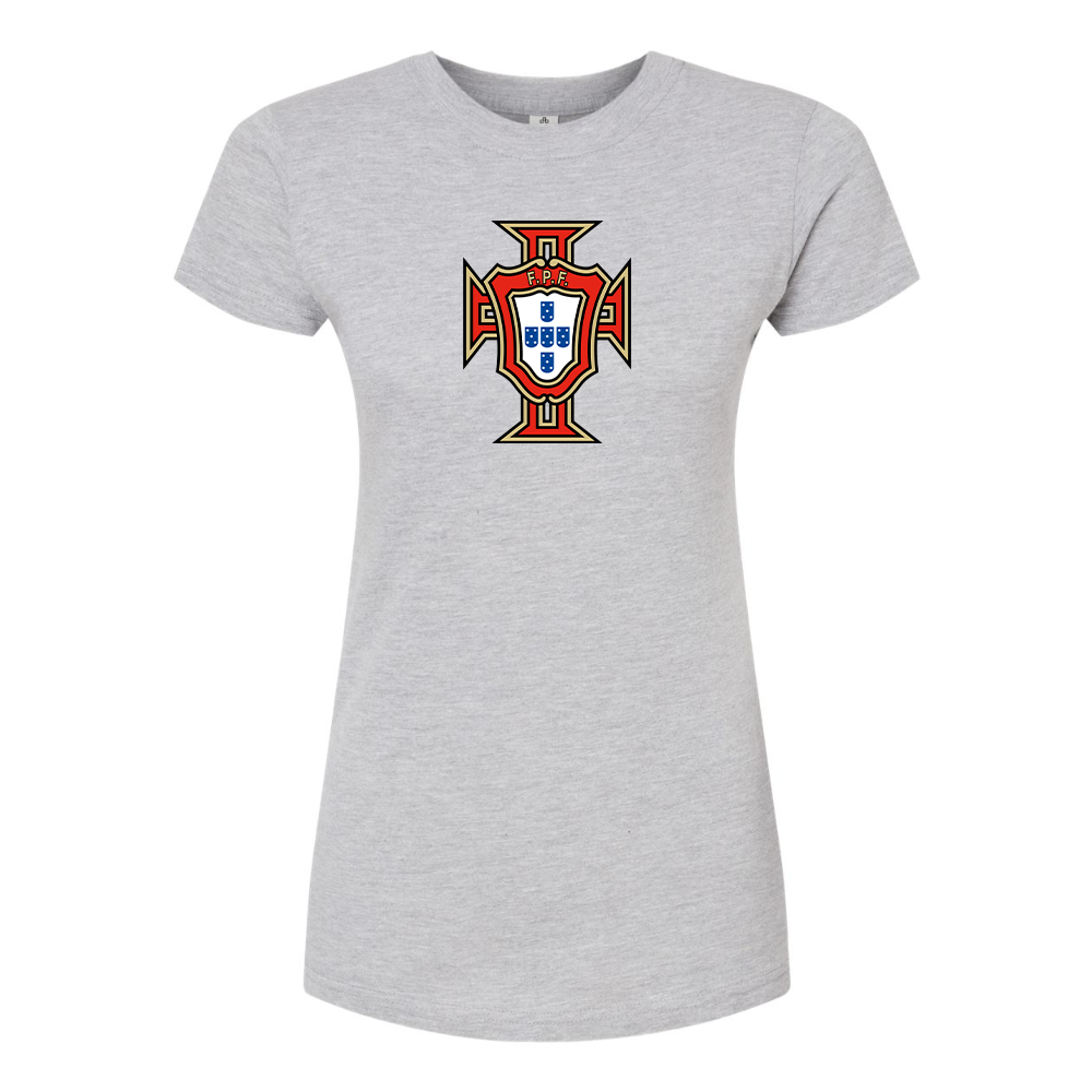 Women's Portugal National Soccer Team Round Neck T-Shirt