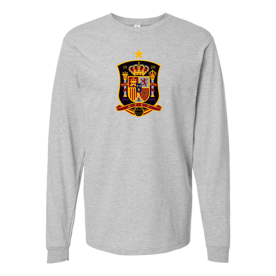 Men's Spain National Soccer Team Long Sleeve T-Shirt