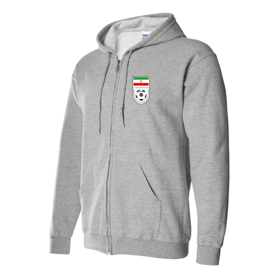 Men's Iran National Soccer Team Zipper Hoodie