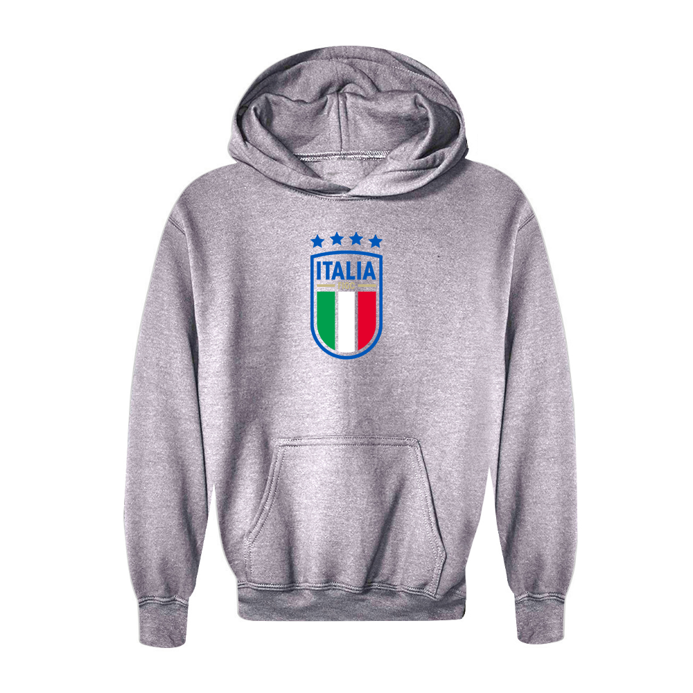 Youth Kids Italy National Soccer Pullover Hoodie