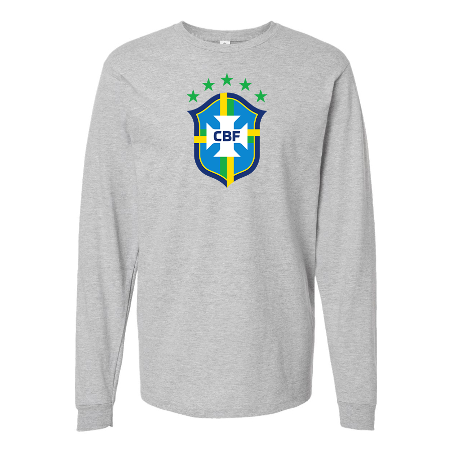 Men's Brazil National Soccer Team Long Sleeve T-Shirt