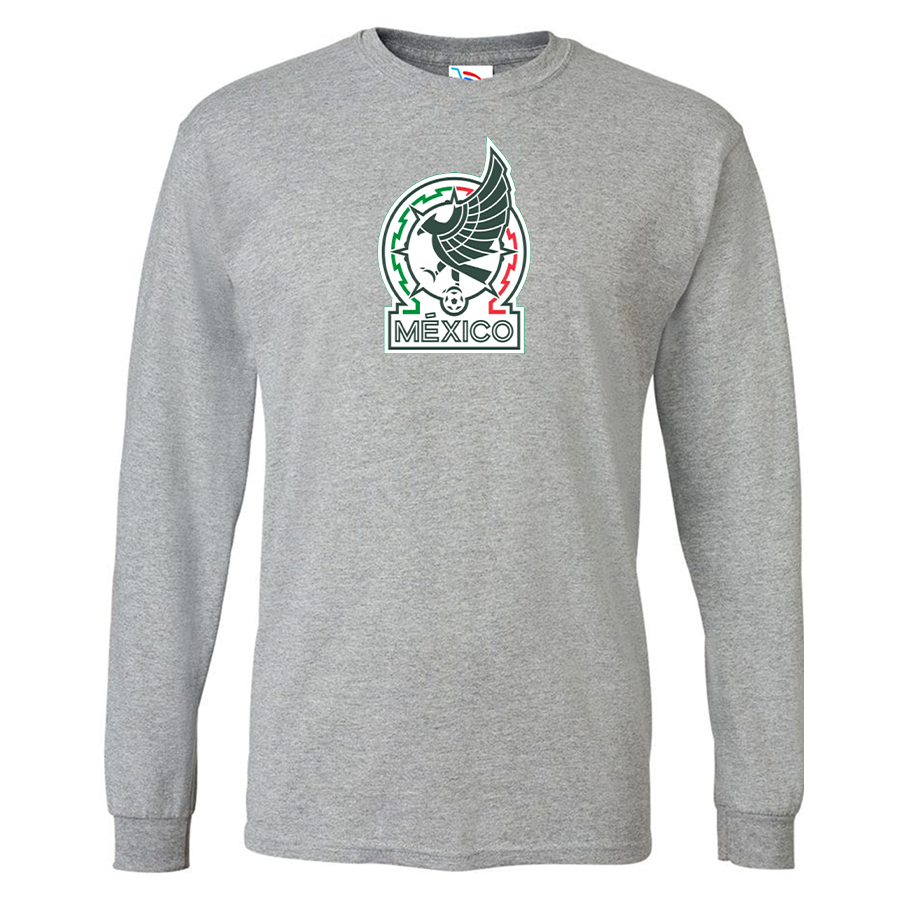 Youth Kids Mexico Soccer Long Sleeve T-Shirt