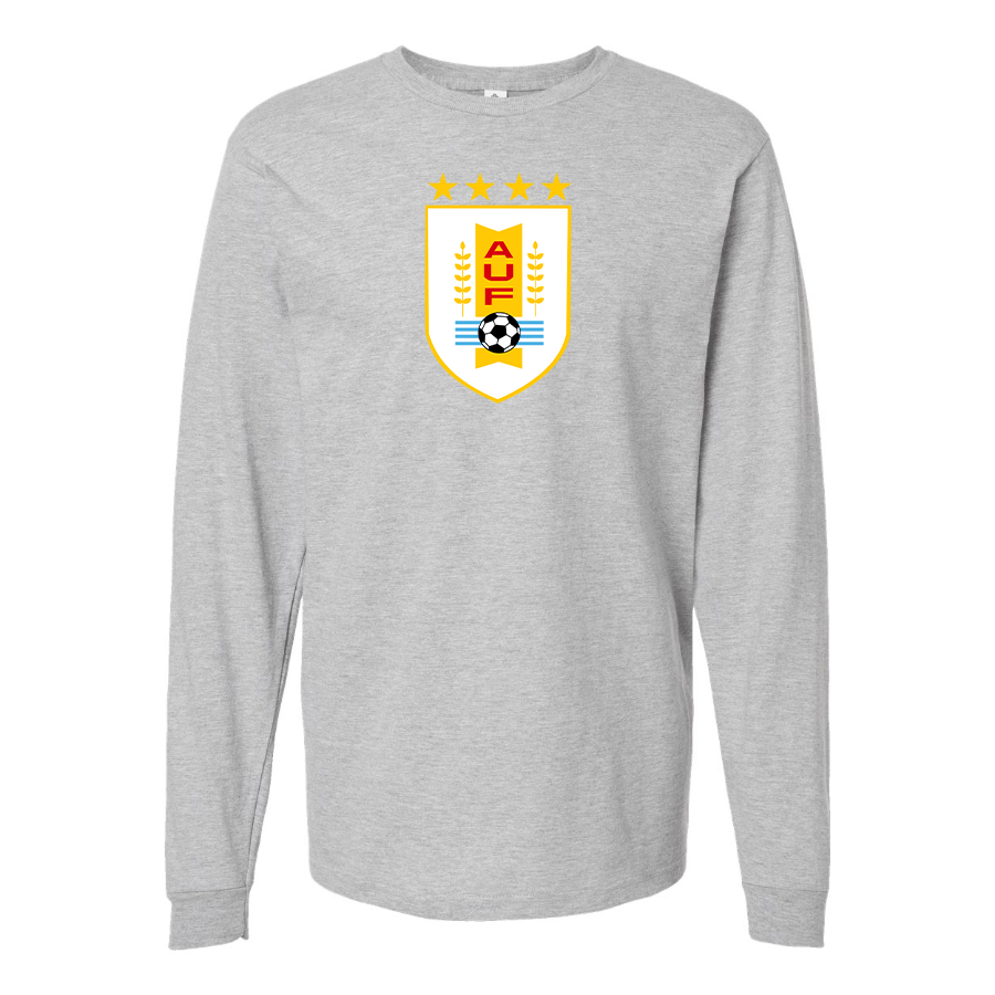 Men's Uruguay National Soccer Team Long Sleeve T-Shirt