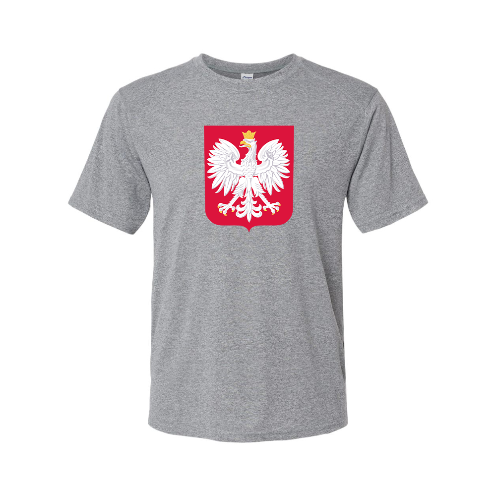 Youth Kids Poland National Soccer Team Performance T-Shirt