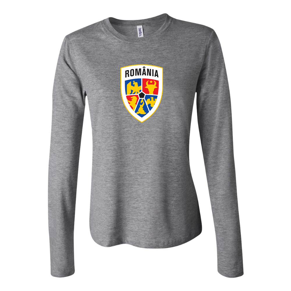 Women's Romania National Soccer Team Long Sleeve T-Shirt