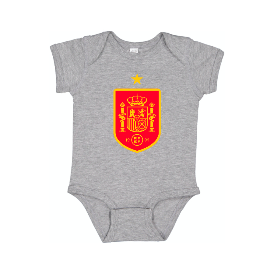 Spain Red Logo National Soccer Team Baby Romper Onesie