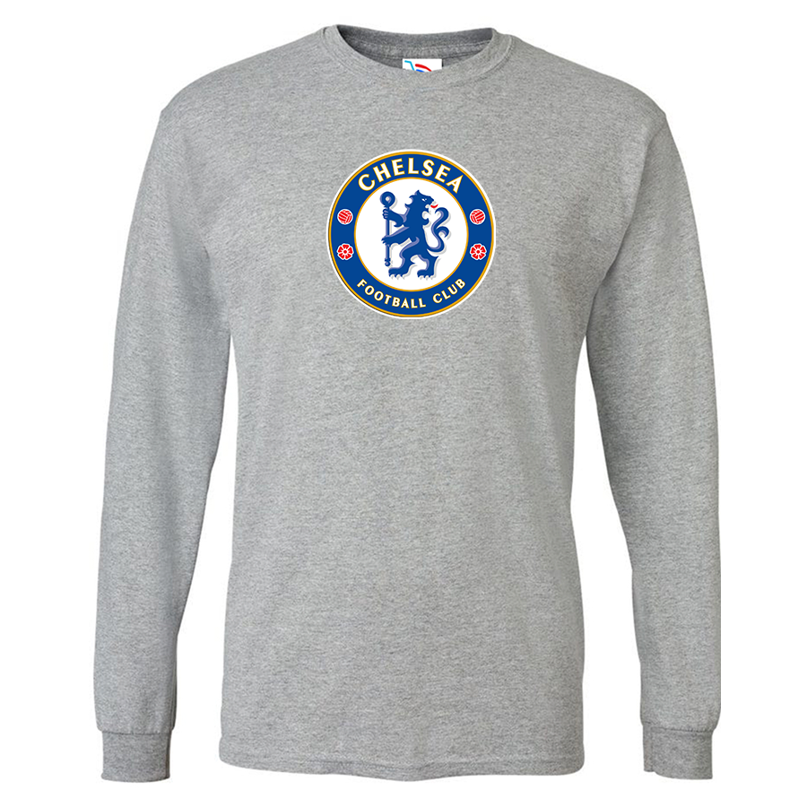 Men's Chelsea Soccer Cotton Long Sleeve T-Shirt