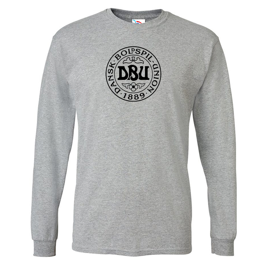 Men's Denmark Soccer Long Sleeve T-Shirt