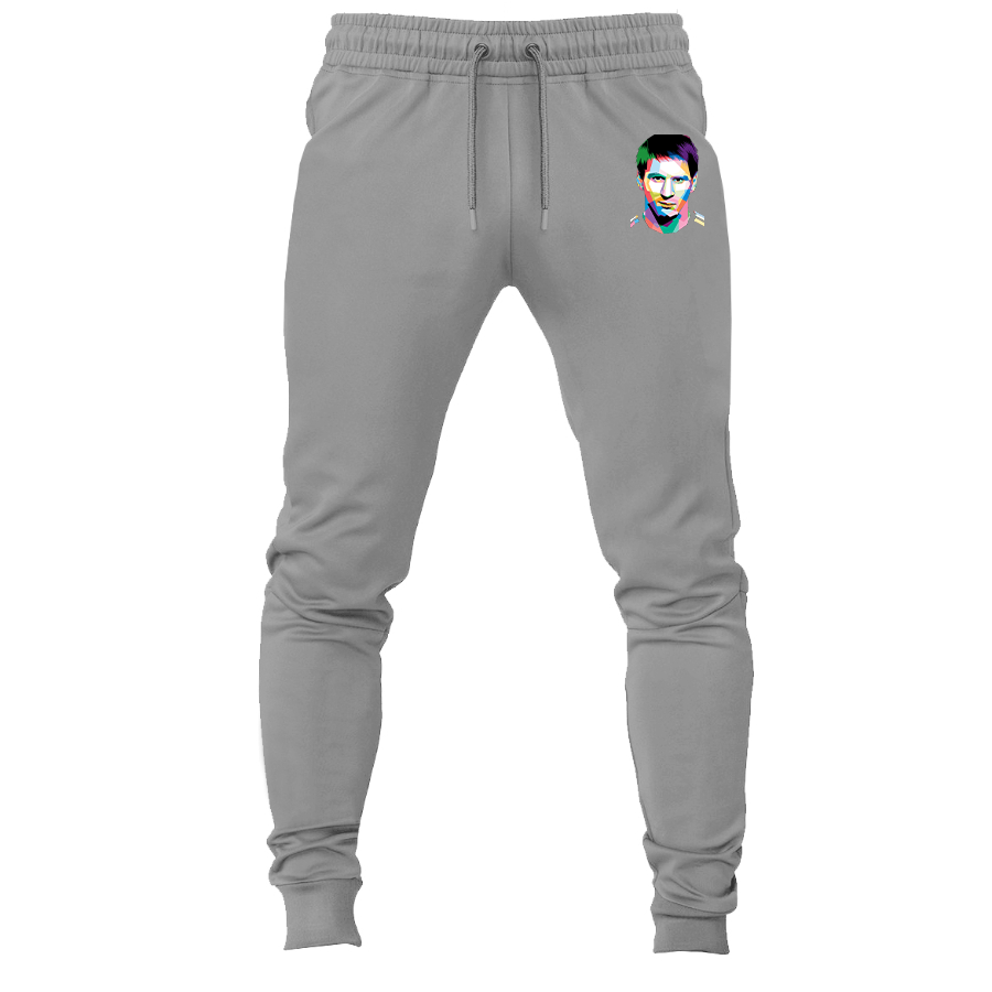 Men's Lionel Messi Face Art Soccer Joggers Sweatpants