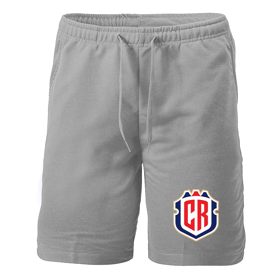 Men's Costa Rica National Soccer Team Athletic Fleece Shorts