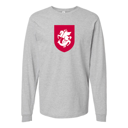Men's Georgia National Soccer Team Cotton Long Sleeve T-Shirt
