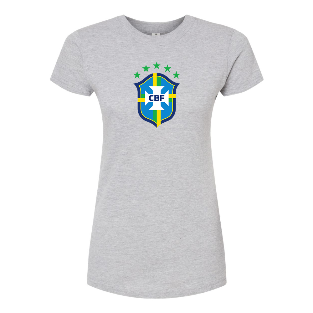 Women's Brazil National Soccer Team Round Neck T-Shirt