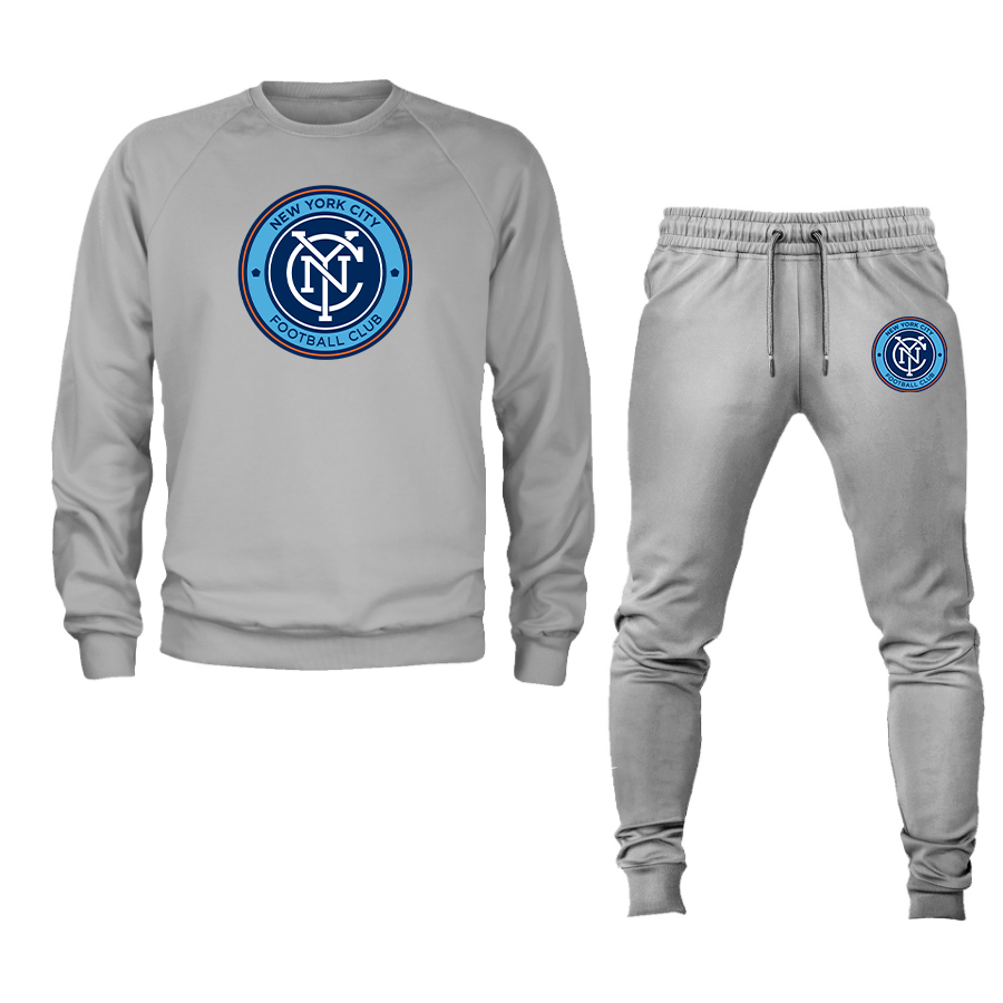 Men's New York City FC Crewneck Sweatshirt Joggers Suit