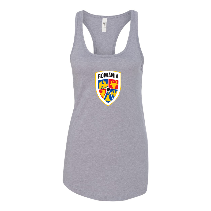 Women's Romania National Soccer Team Racerback Tank Top