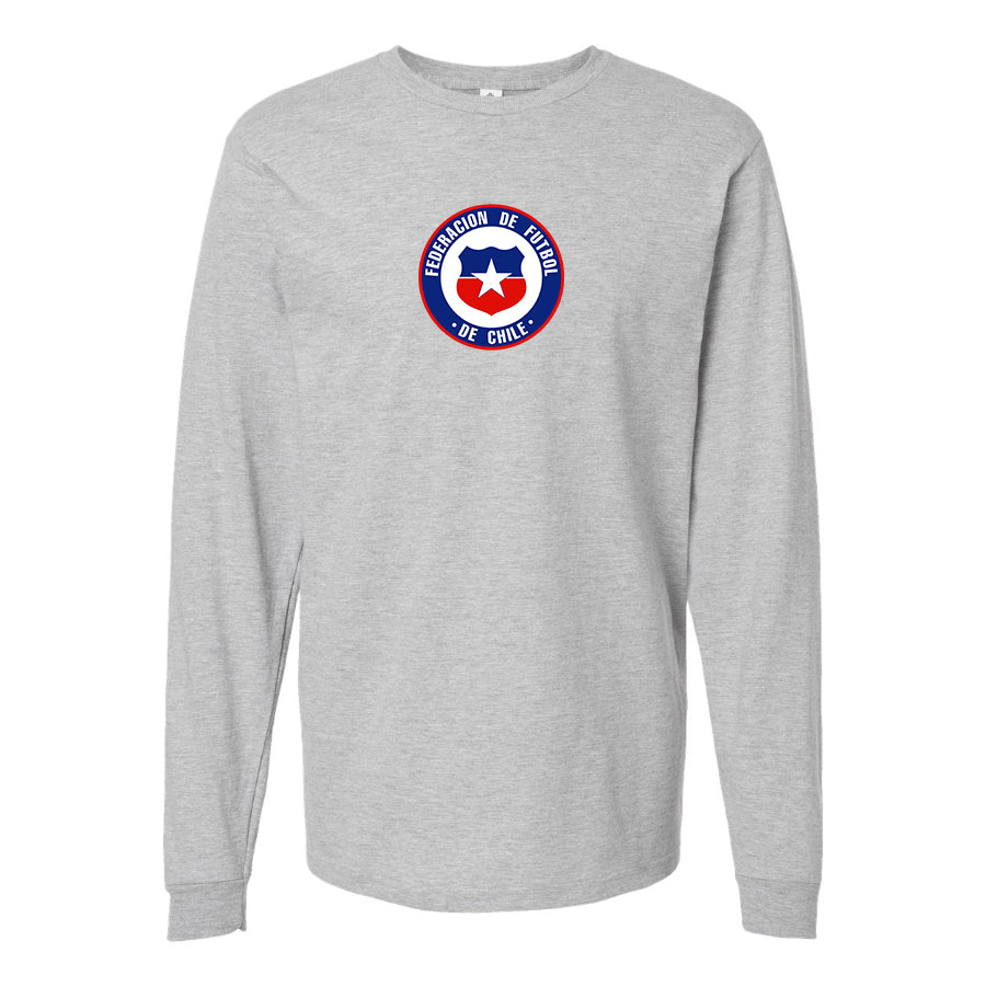 Youth Kids Chile National Soccer Team  Long Sleeve T-Shirt