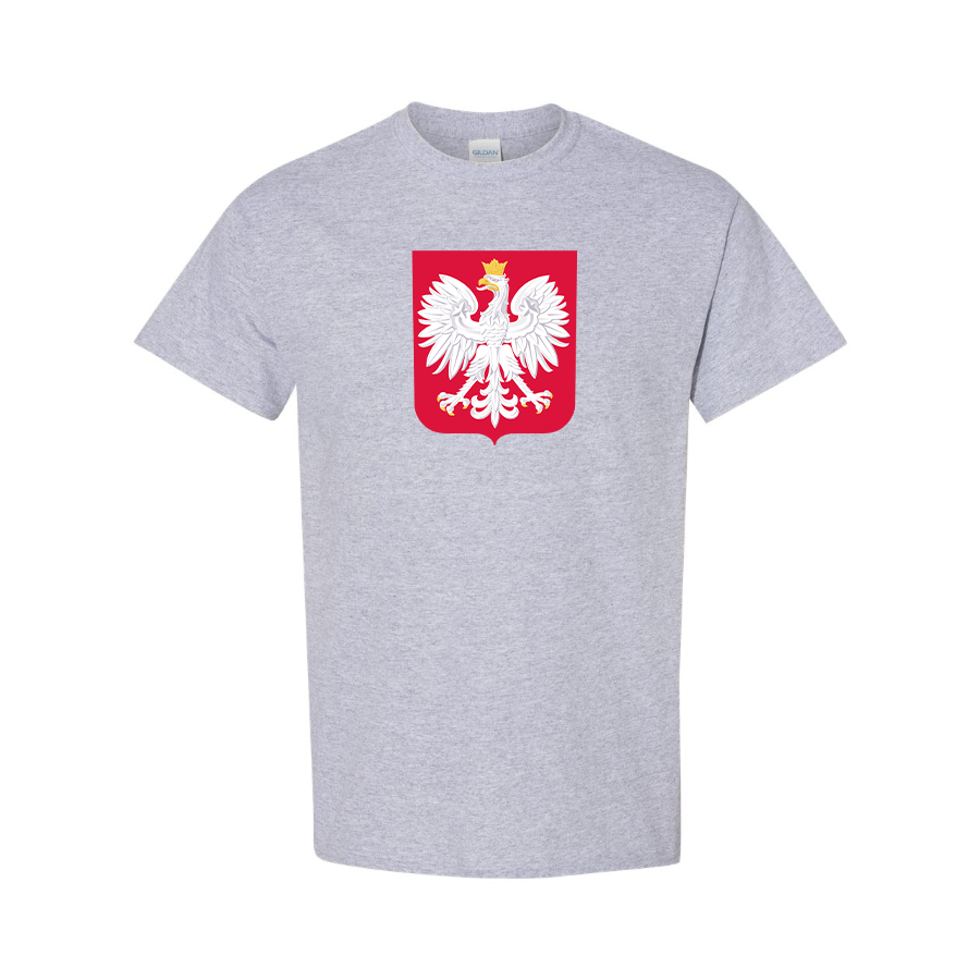 Youth Kids Poland National Soccer Team Cotton T-Shirt