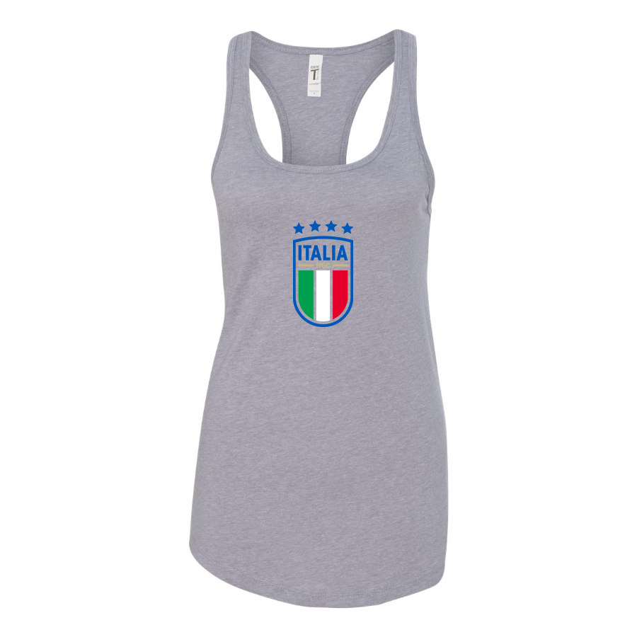 Women's Italy National Soccer Racerback Tank Top