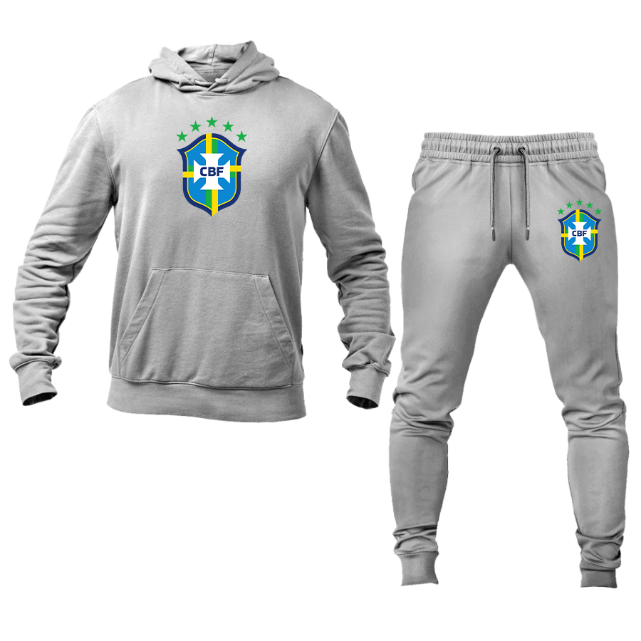 Men's Brazil National Soccer Team Hoodie Joggers Set