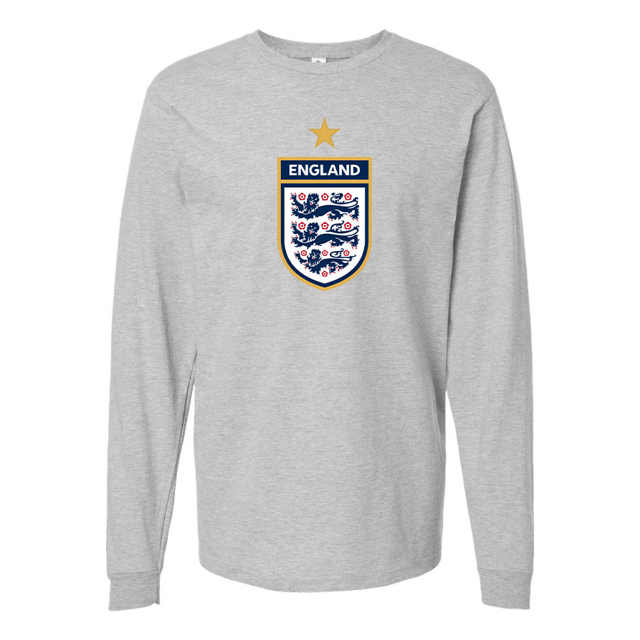 Youth Kids England National Soccer Team Long Sleeve T-Shirt