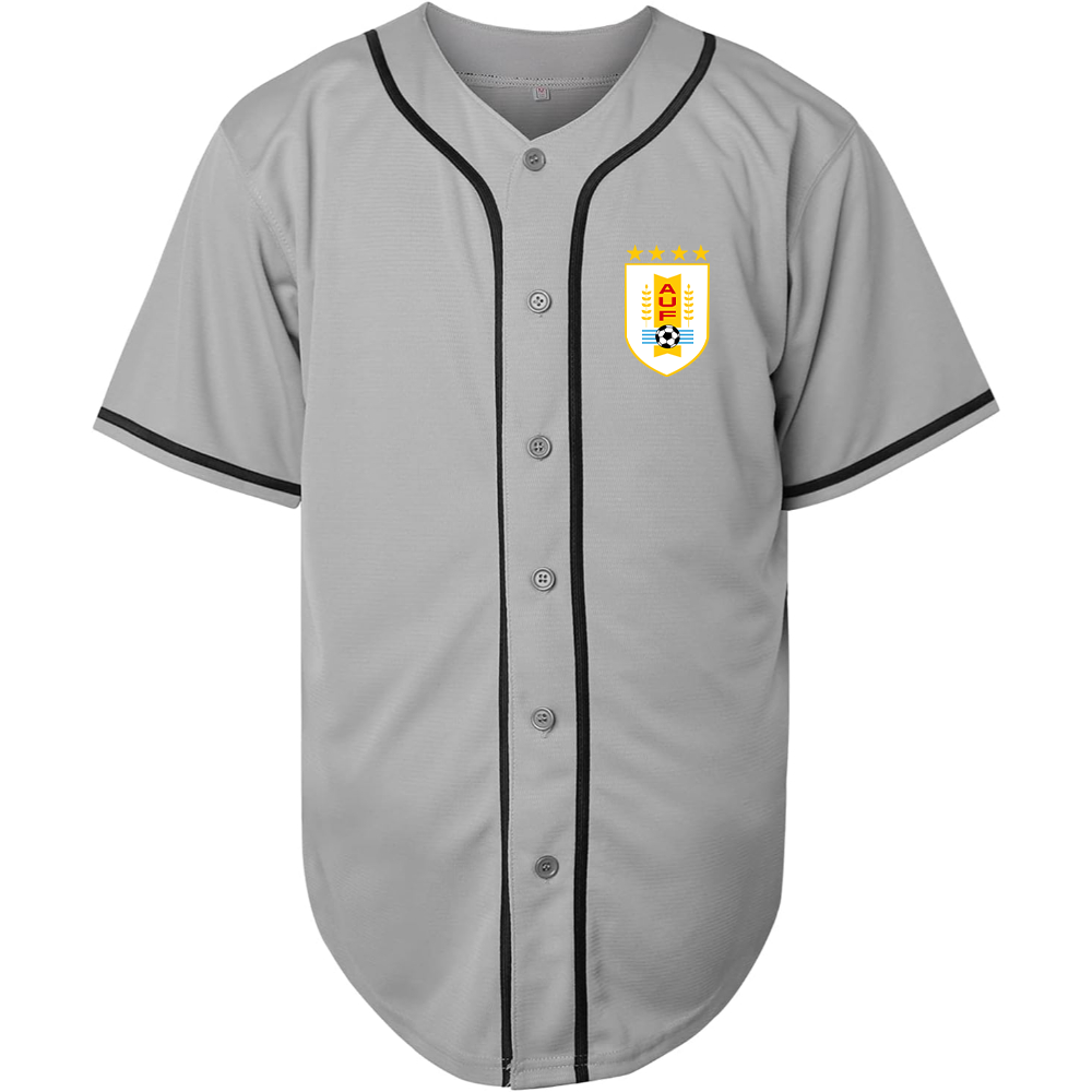 Men's Uruguay National Soccer Team Baseball Jersey