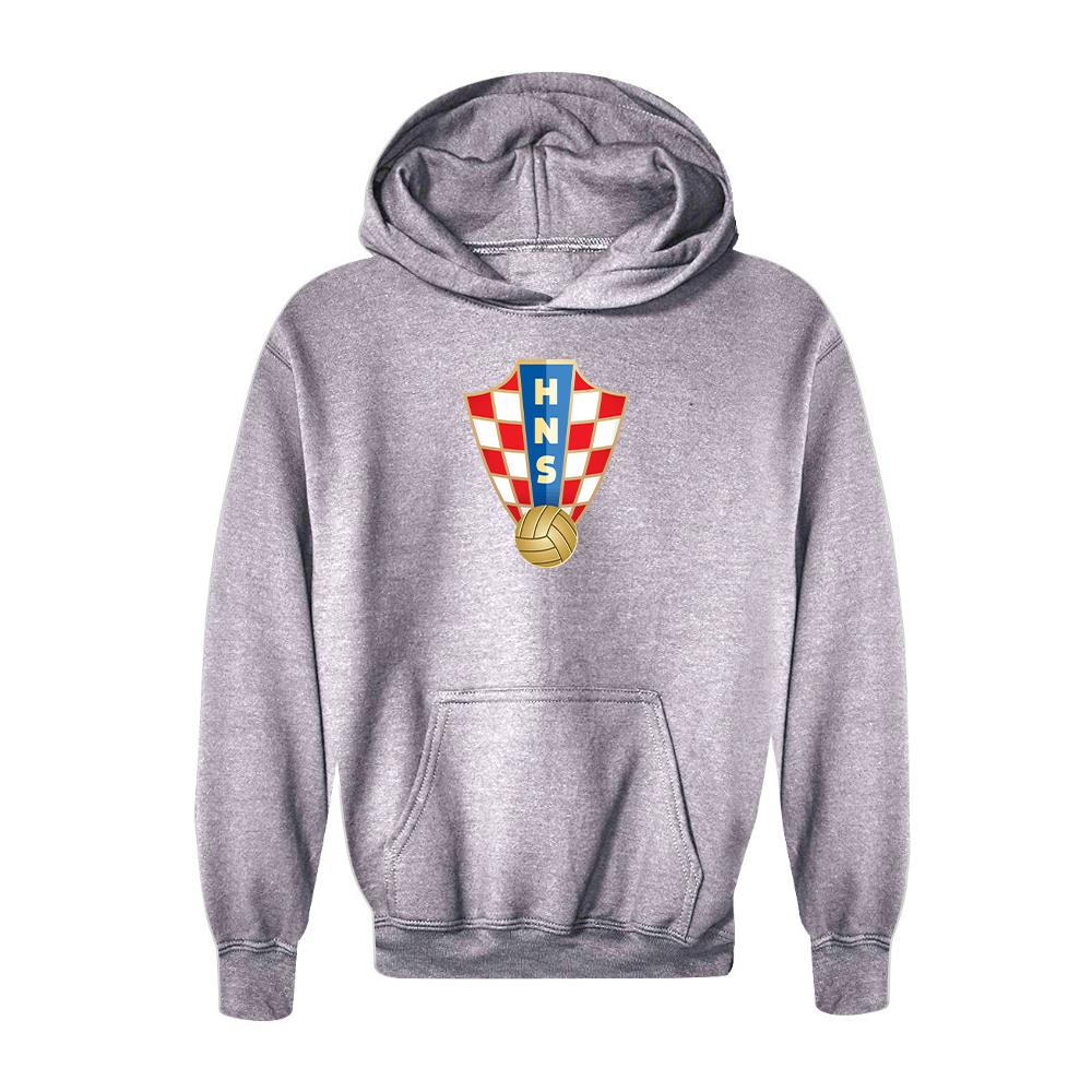 Youth Kids Croatia National Soccer Team Pullover Hoodie