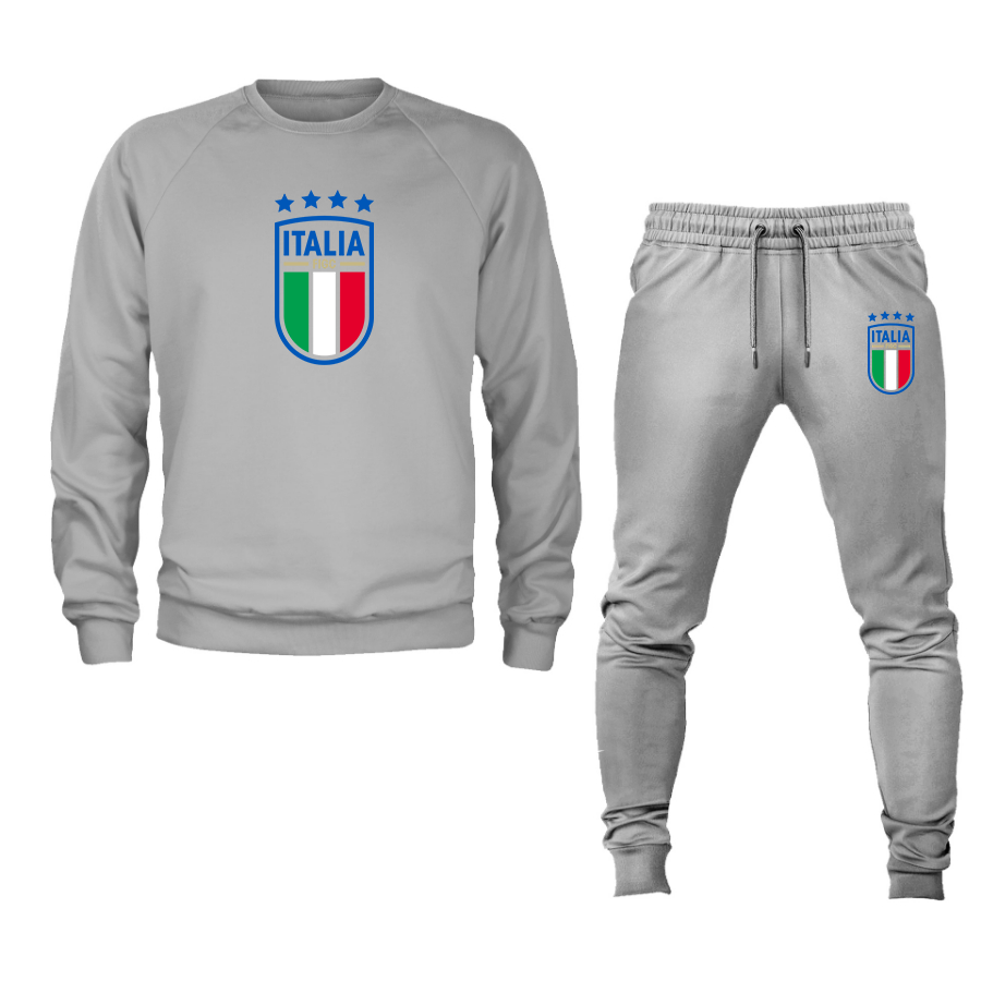 Men's Italy National Soccer Crewneck Sweatshirt Joggers Suit