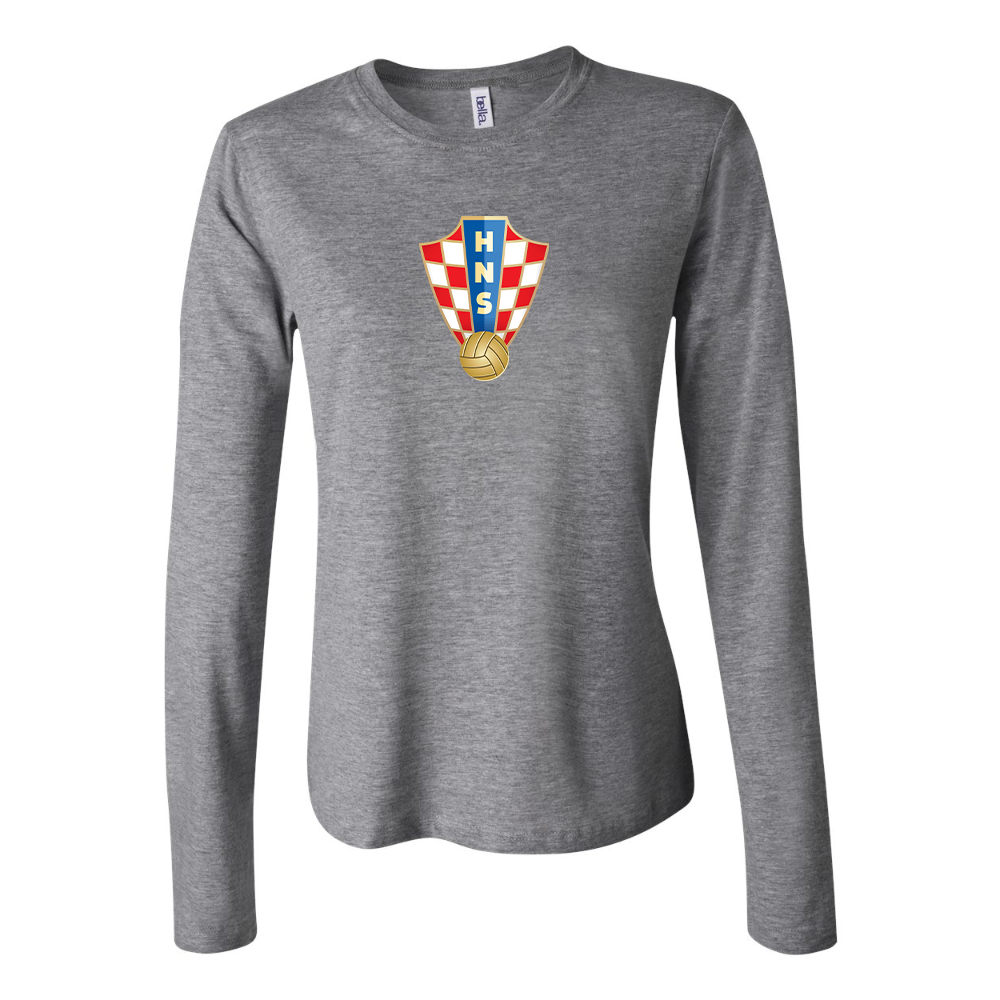 Women's Croatia National Soccer Team Long Sleeve T-Shirt