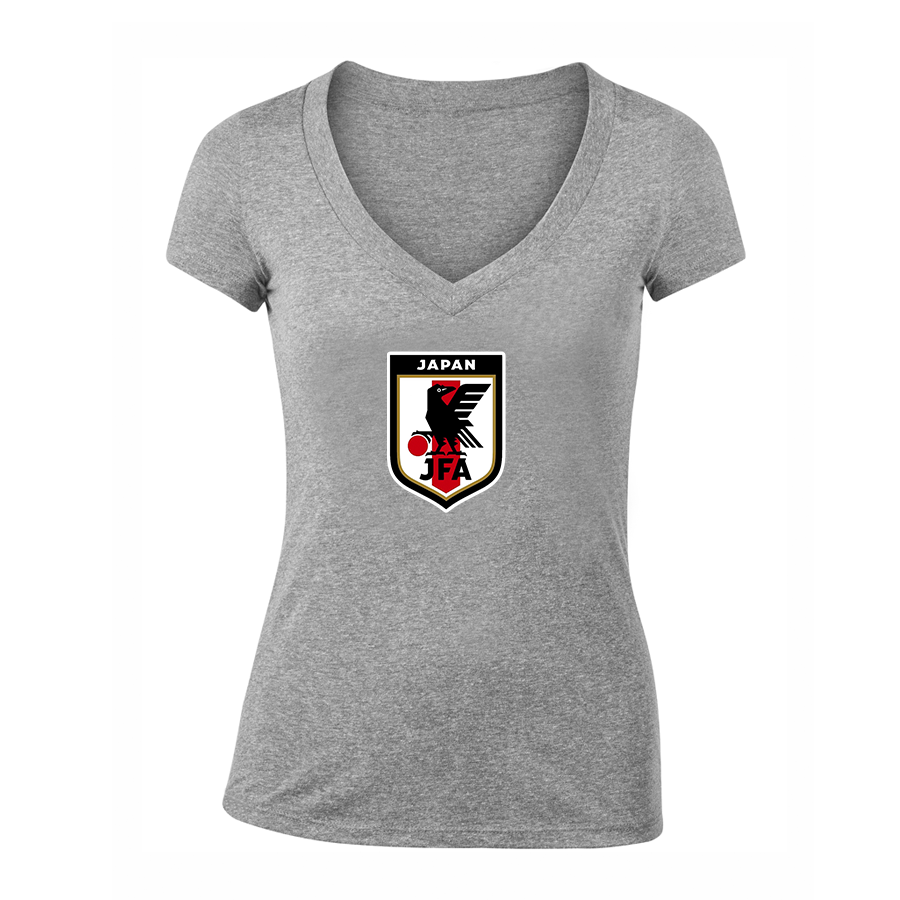 Women's Japan National Soccer Team V-Neck T-Shirt