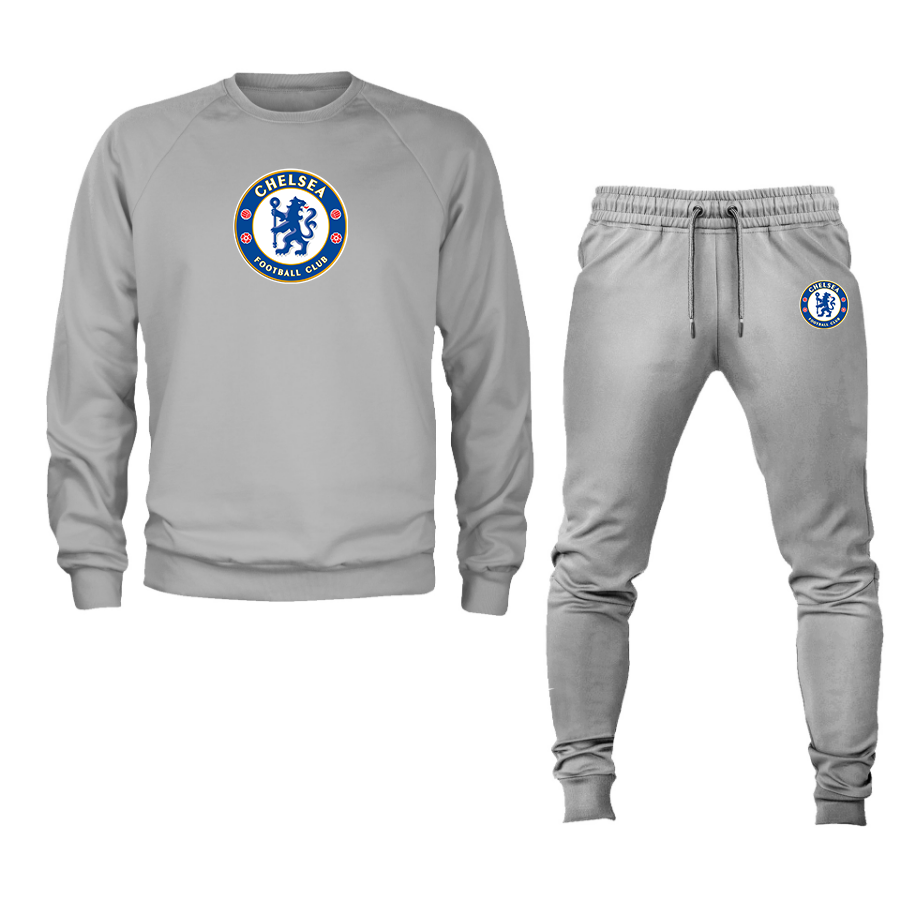 Men's Chelsea Soccer Soccer Logo Crewneck Sweatshirt Joggers Suit