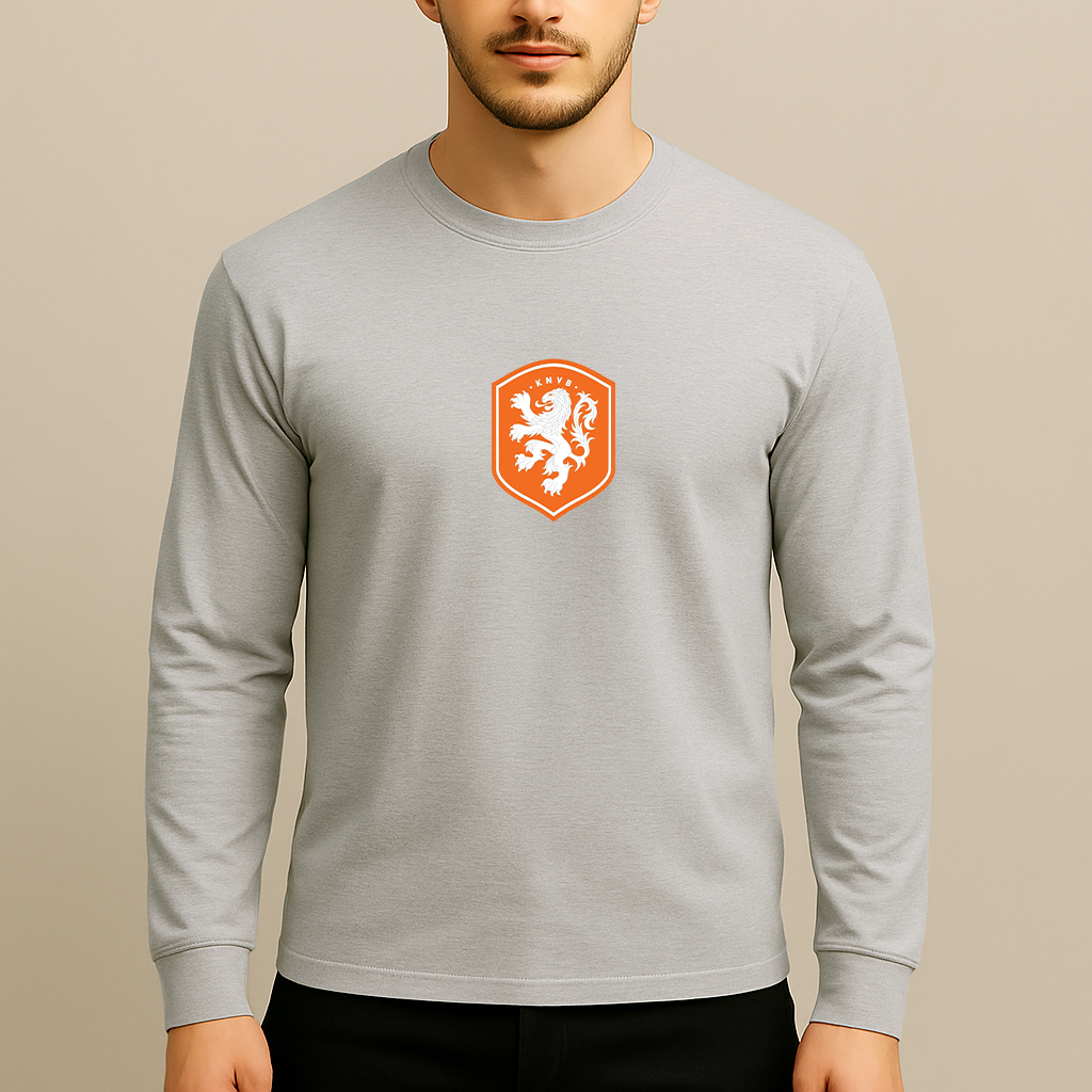 Men's Netherlands National Soccer Team Long Sleeve T-Shirt