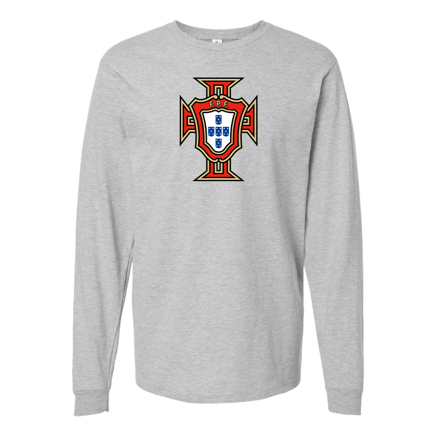 Youth Kids Portugal National Soccer Team Long Sleeve T-Shirt