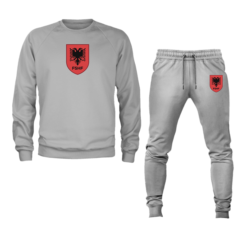 Men's Albania National Soccer Team Crewneck Sweatshirt Joggers Suit