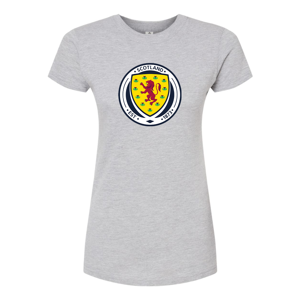 Women's Scotland National Soccer Team Round Neck T-Shirt