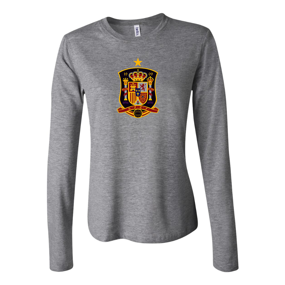 Women's Spain National Soccer Team Long Sleeve T-Shirt