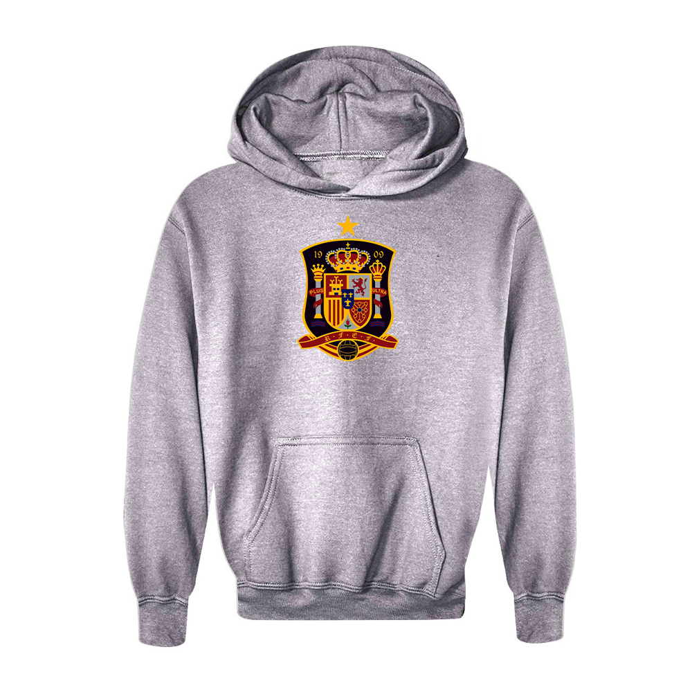 Youth Kids Spain National Soccer Team Pullover Hoodie