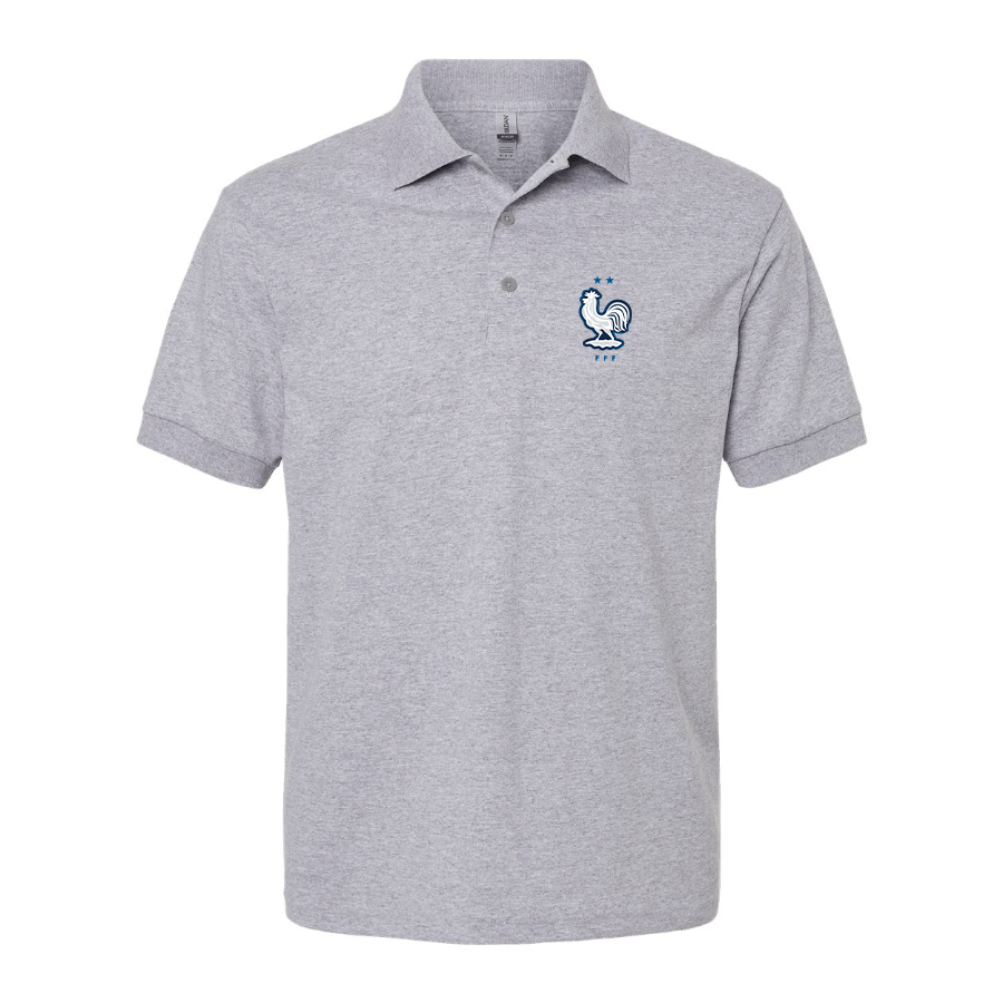 Men's France National Soccer Team Dry Blend Polo