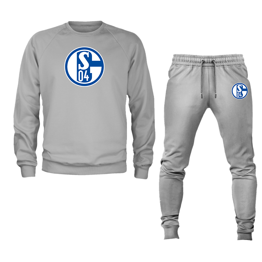 Men's Schalke 04 FC Crewneck Sweatshirt Joggers Suit