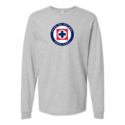 Youth Kids Cruz Azul Football Club Long Sleeve T-Shirt