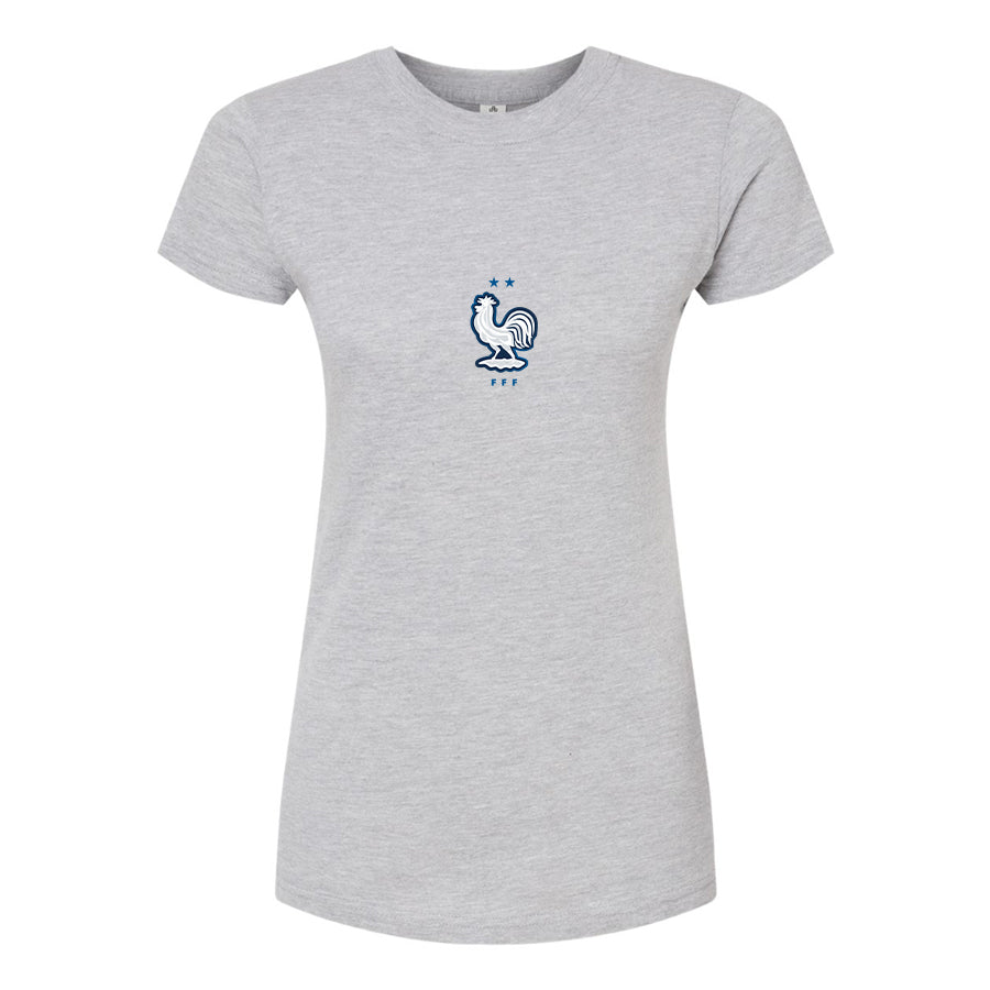 Women's France National Soccer Team  Round Neck T-Shirt