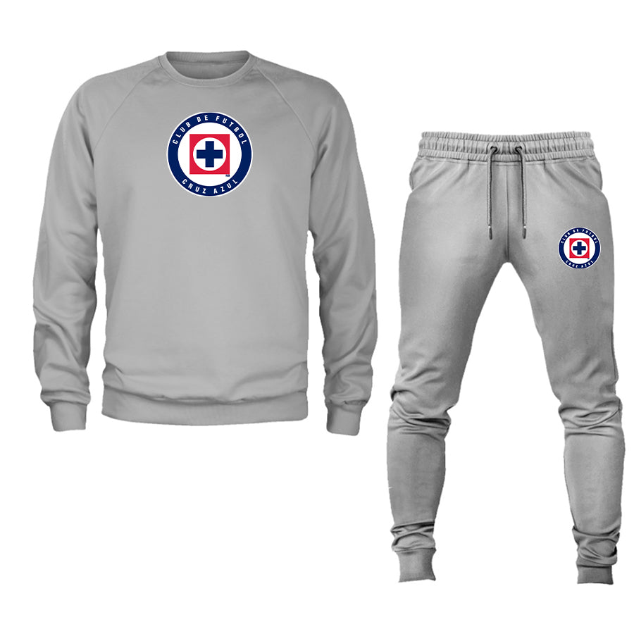 Men's Cruz Azul Football Club Crewneck Sweatshirt Joggers Suit