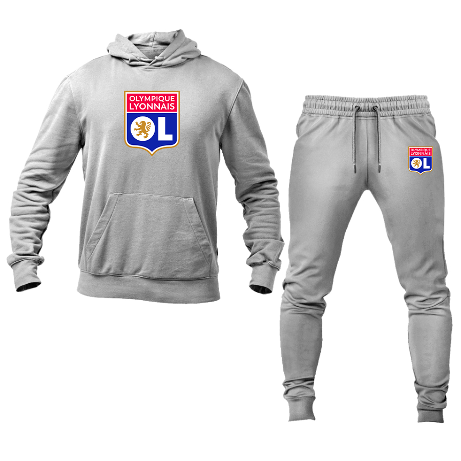 Men's Olympique Lyonnais FC Hoodie Joggers Set