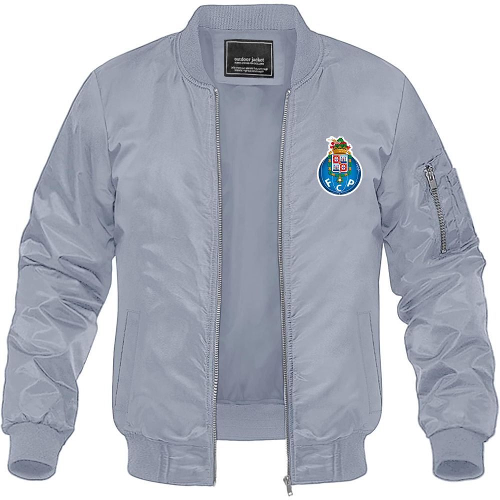 Men's Porto FC Lightweight Bomber Jacket Windbreaker Softshell Varsity Jacket Coat