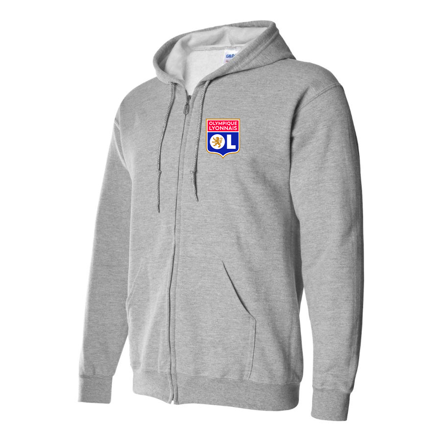 Men's Olympique Lyonnais FC Zipper Hoodie