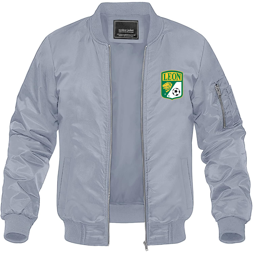 Men's Leon FC Lightweight Bomber Jacket Windbreaker Softshell Varsity Jacket Coat