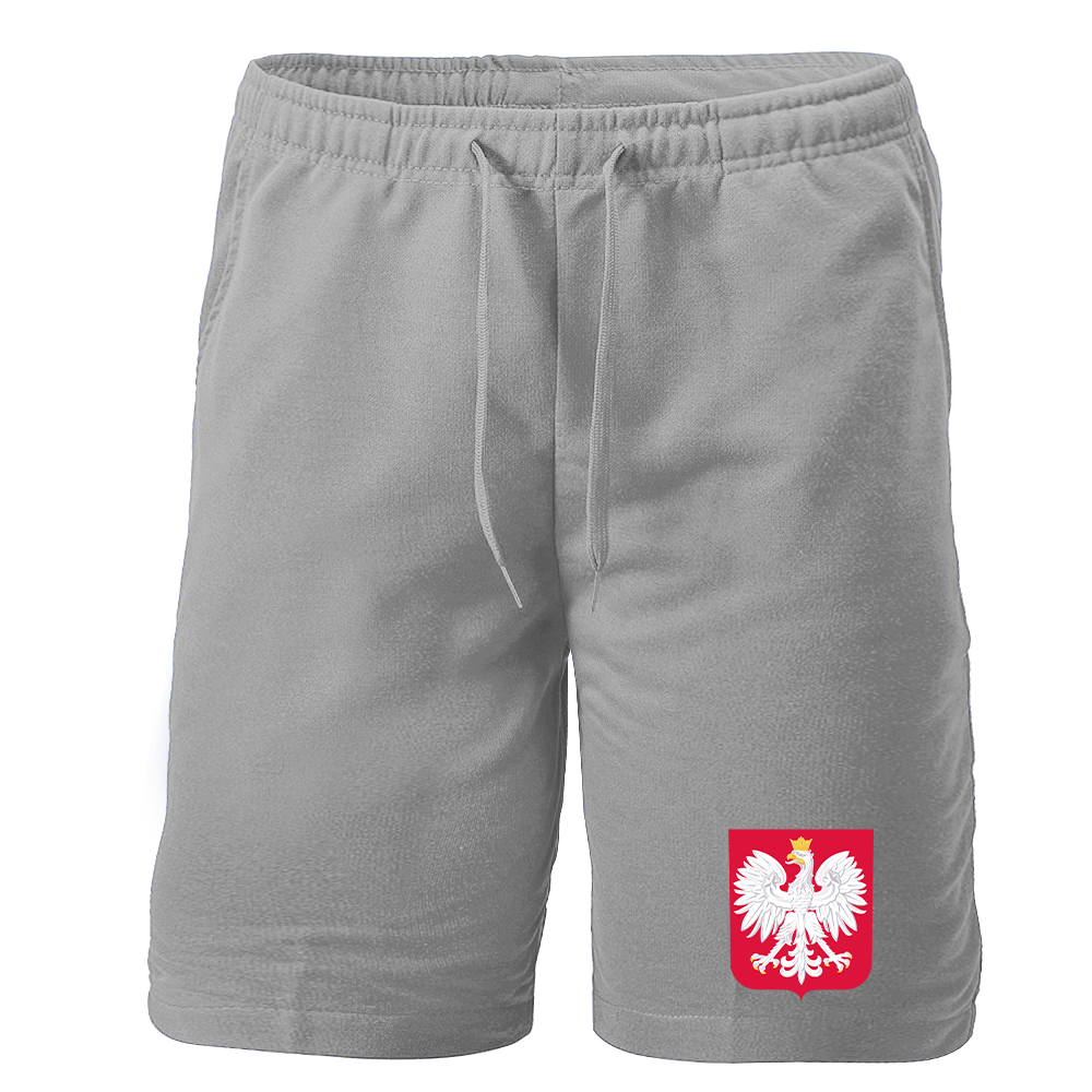 Men's Poland National Soccer Team Athletic Fleece Shorts