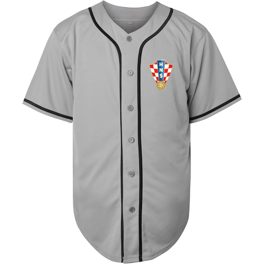 Men's Croatia National Soccer Team Baseball Jersey