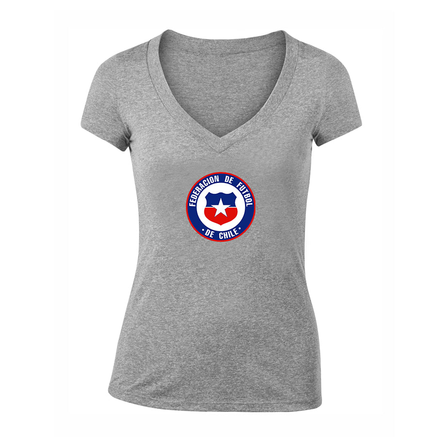 Women's Chile National Soccer Team   V-Neck T-Shirt